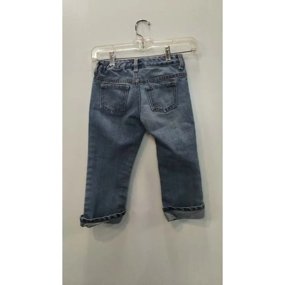 Old Navy Girls Size 7 medium wash‎ capri denim jeans